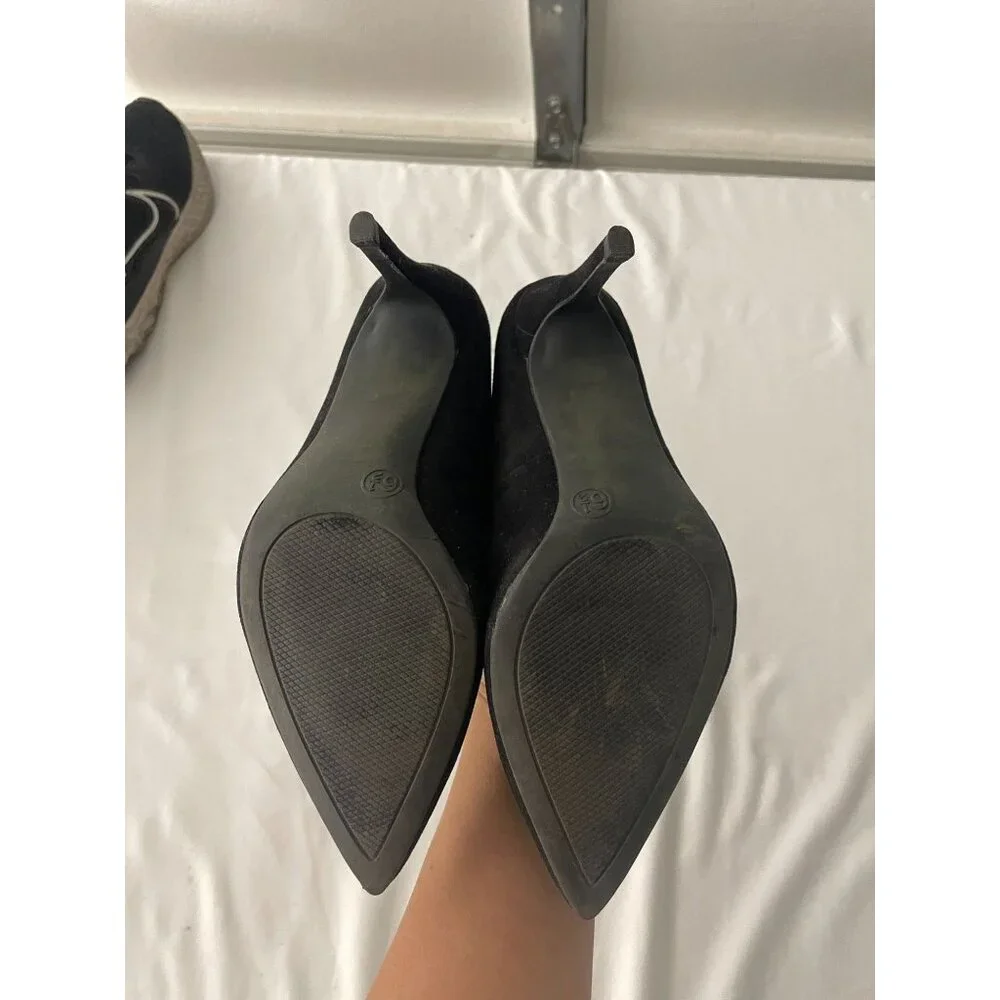 A New Day Faux Suede Pointed Heels Pumps Black Women's US Size 6.5 - Picture 6 of 6